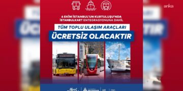 İstanbul’da 6 Ekim tarihinde ulaşım ücretsiz olacak
