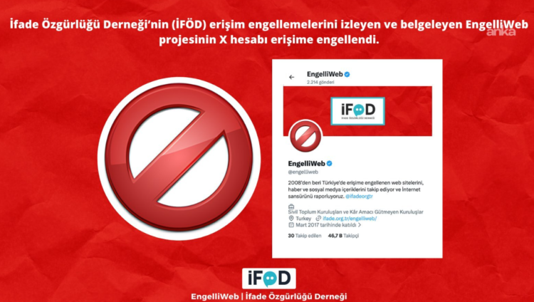 Erişim engellemelerini takip eden EngelliWeb’in X hesabı da erişime engellendi